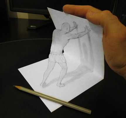 3д рисунки на бумаге. Мастер класс для начинающих: как рисовать поэтапно карандашом и ручкой: лестница, сердце, капли воды, подземелье