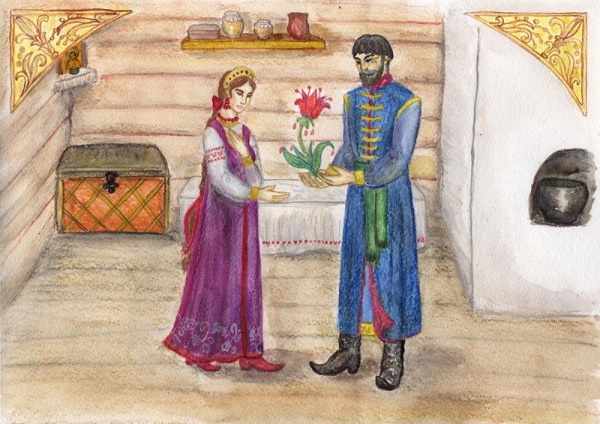 Аленький цветочек рисунок карандашом на тему сказки. Как нарисовать
