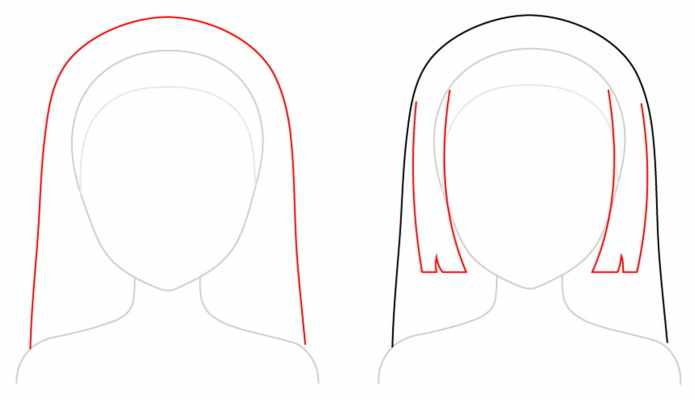 Аниме прически для девушек. Как нарисовать с длинными, короткими волосами, средней длины