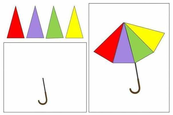 Аппликации из треугольников для детей дошкольников, школьников 1-7 классов. Презентация, шаблоны, инструкции