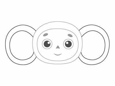 Чебурашка рисунок для детей карандашом поэтапно