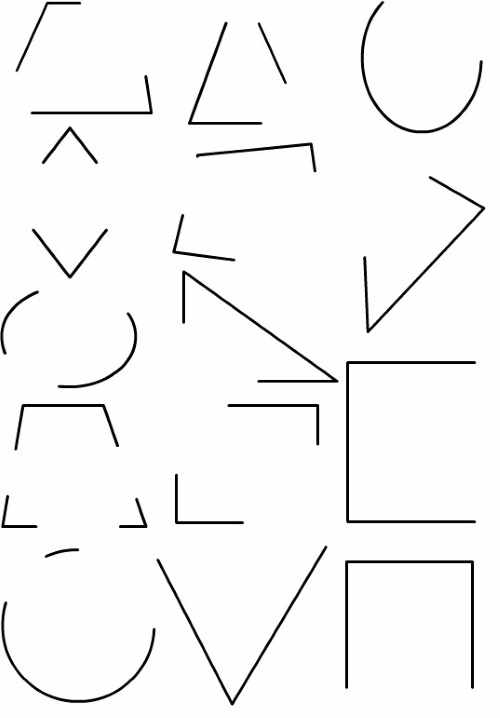 Фигуры из геометрических фигур. Картинки для детей, дошкольников, 1-2 класс. Шаблоны для аппликаций