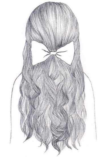 Как нарисовать девочку с длинными волосами карандашом. Рисунок пошагово, раскраска, картинки