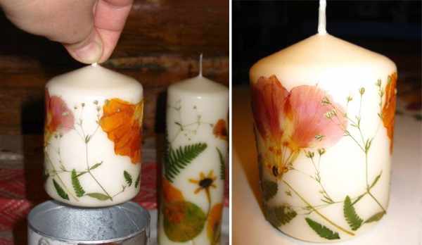 Как сделать свечи в домашних условиях для начинающих из вощины, воска, старых свечей, парафина с цветным пламенем, ароматом, сухоцветами