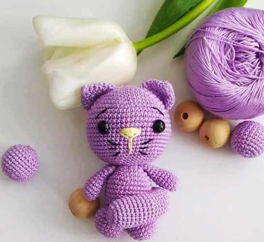 Котик крючком. Схемы и описание амигуруми из плюшевой пряжи, мохера, ангоры. Фото