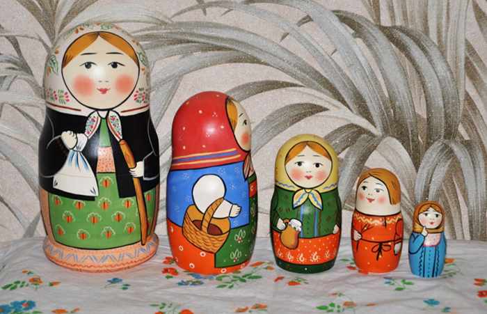 Матрешка рисунок для детей в детском саду
