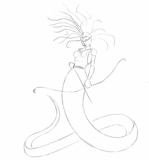 Медуза рисунок для детей карандашом поэтапно