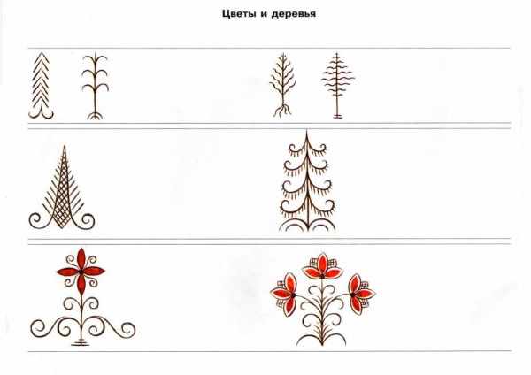 Мезенская роспись. Картинки, рисунки по дереву