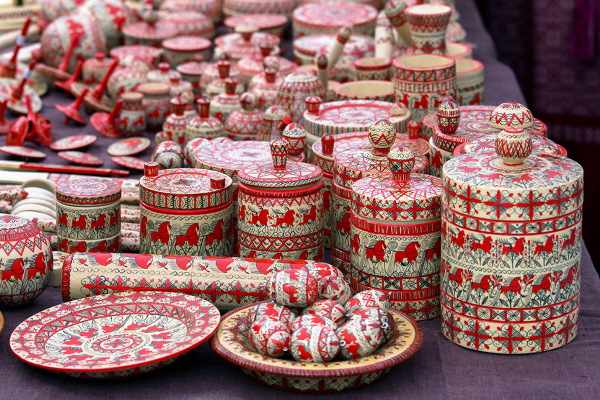 Мезенская роспись. Картинки, рисунки по дереву