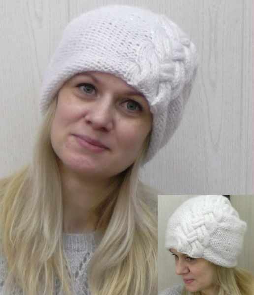 Молодежные шапки для девушек спицами. Схемы с описанием, фото