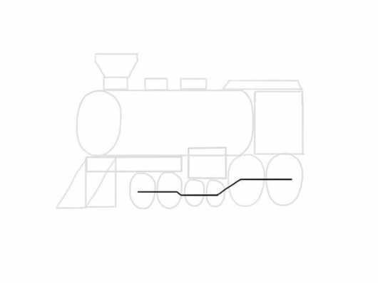 Паровоз рисунок для детей простой карандашом
