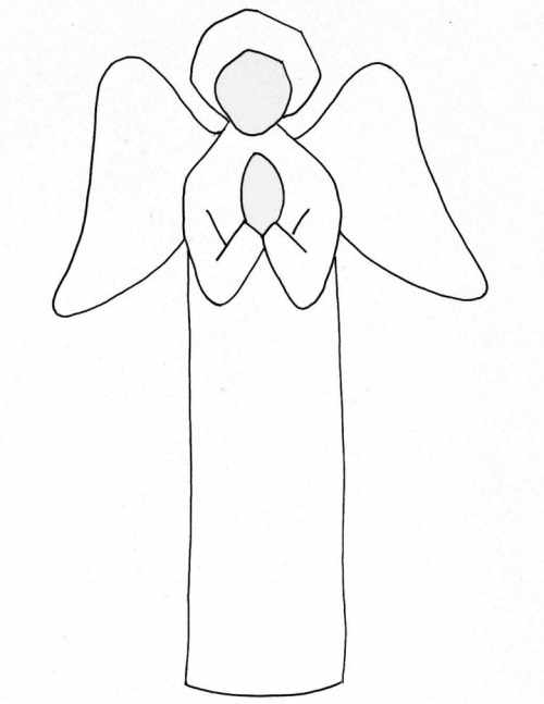 Рисунки ангелов с крыльями красивые карандашом