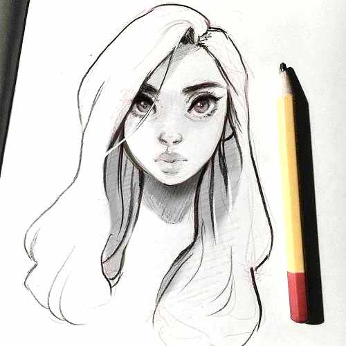 Рисунки девушек карандашом для срисовки: легкие в стиле swag, арт, аниме