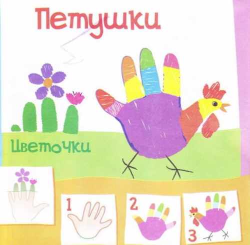 Рисунки из руки для детей животные красками, карандашом