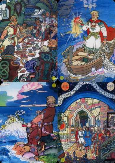 Рисунки к былине «Садко» карандашом