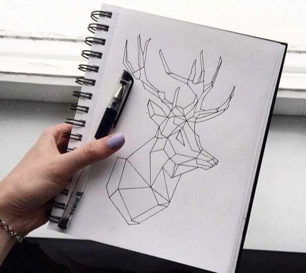 Рисунки в стиле минимализм для срисовки черной ручкой, карандашом, акварелью