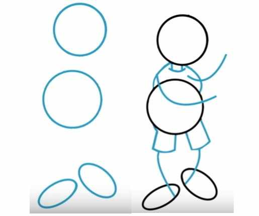 Рисунок Буратино для детей 1-2-3 класса