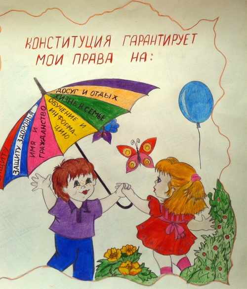 Рисунки на тему «Мои права и обязанности» для детей