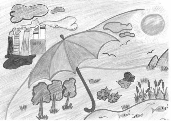 Рисунок на тему Защита природы 1-5 класс карандашом