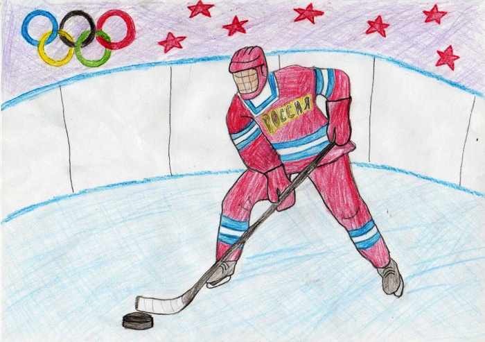 Рисунок на тему «Спорт глазами детей» 1-5 класс карандашом, красками