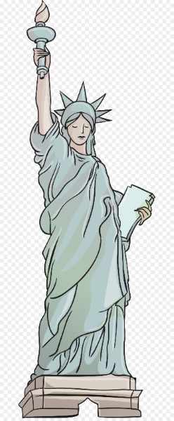 Рисунок статуи Свободы в США карандашом для срисовки детей, начинающих