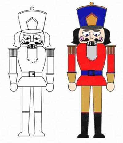 Щелкунчик рисунок для детей 1-2-3 класса карандашом по музыке