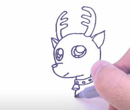 Северный олень рисунок карандашом для детей