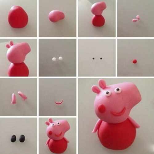 Как сделать свинку из пластилина своими руками для детей. Фото