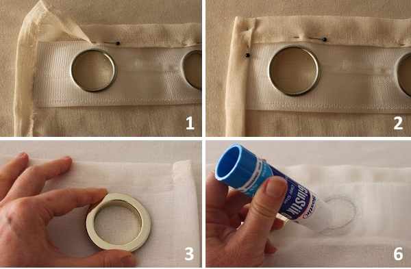 Как установить люверсы самому на шторы, одежду, тент, бумагу пошагово