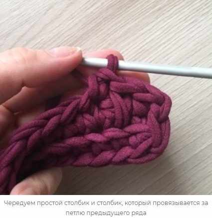 Вязание из трикотажной пряжи крючком. Корзинки, сумки, тапочки пошагово с фото