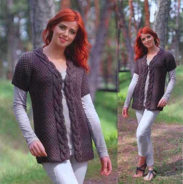 Вязаные жилеты женские спицами. Фото и схемы стильные, косами, ажурные. Модели, инструкции вязания для начинающих
