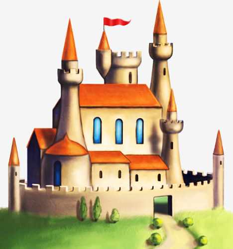 Замок рисунок для детей красками, карандашом