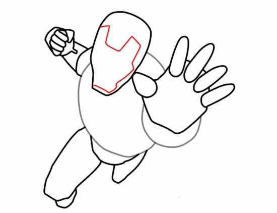 Железный Человек: рисунок карандашом легкий