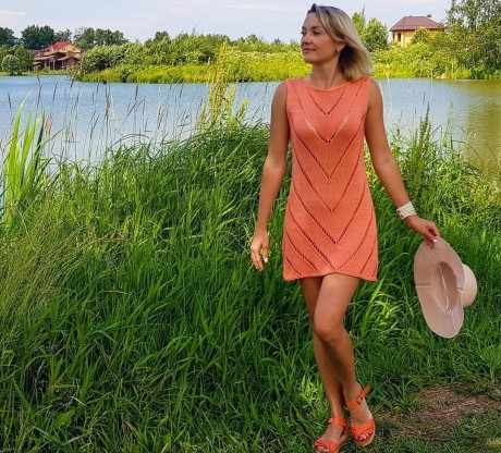 Платье туника спицами для женщин Платье туника спицами для женщин