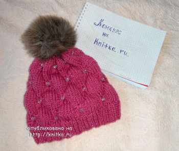 Вязание спицами шапочки для девочки фото