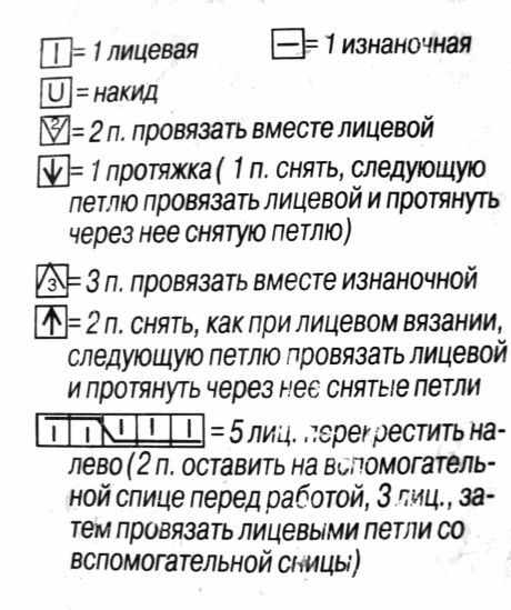 Условные обозначения: