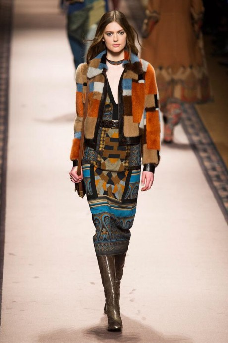 etro - пальто в стиле пэчворк