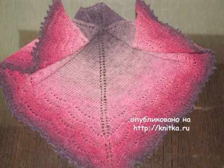 вязаная спицами шаль Холден