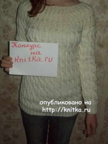 Женский вязанный спицами джемпер Женский вязанный спицами джемпер