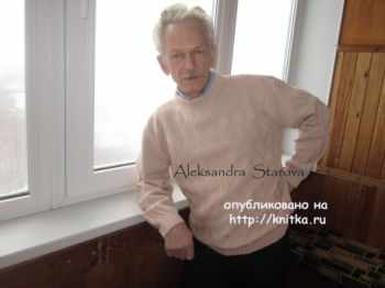 Мужской джемпер спицами от Александры Мужской джемпер спицами от Александры