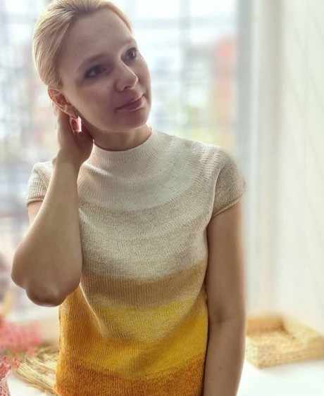 Летняя кофточка/футболка спицами Летняя кофточка/футболка спицами