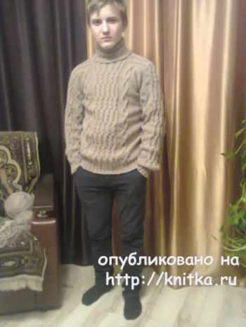 Мужской свитер спицами от Татьяны Ивановны Мужской свитер спицами от Татьяны Ивановны