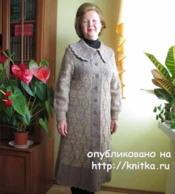 Пальто спицами, авторская работа Светланы Якимовой Пальто спицами, авторская работа Светланы Якимовой