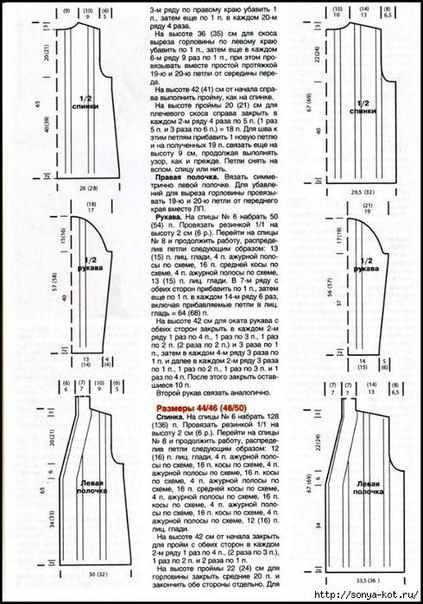 описание кардигана с ажурными полосами описание кардигана с ажурными полосами