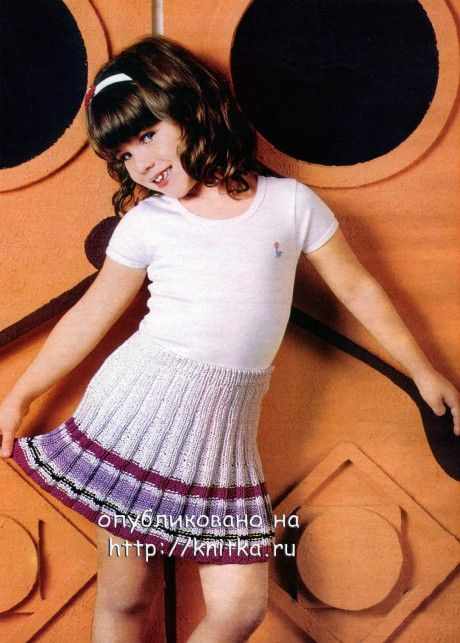 юбка для девочки спицами фото