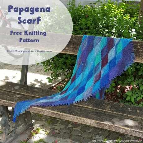 Бактус - косынка связана укороченными рядами Бактус - косынка связана укороченными рядами