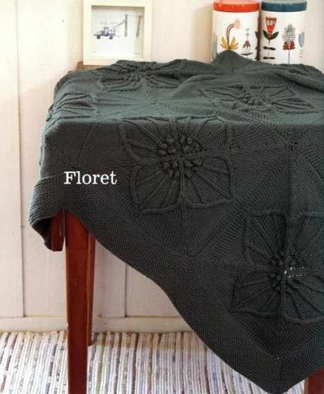 Плед спицами Floret