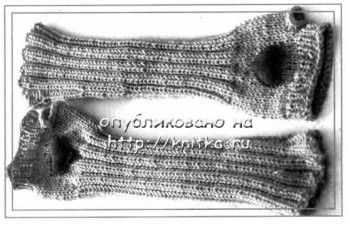 Длинные митенки спицами Длинные митенки спицами