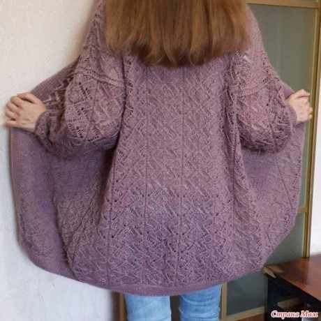 Ажурный кардиган спицами 10