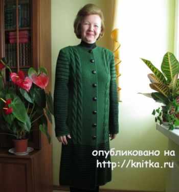 Вязаное спицами пальто от Светланы Якимовой Вязаное спицами пальто от Светланы Якимовой